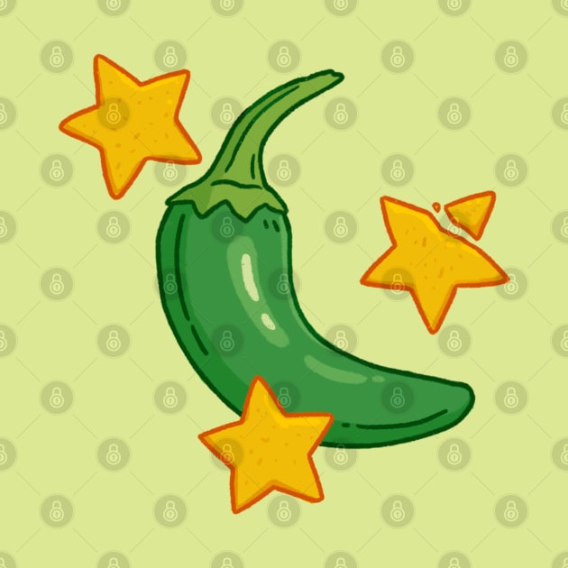 Jalapeno moon taco star by ballooonfish