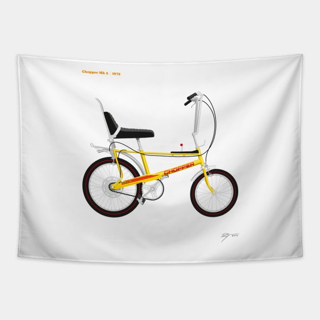 Raleigh Chopper Mk 2 (Fizzy Lemon) Tapestry by Tunstall