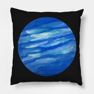 Abstract Blue Moon Pillow