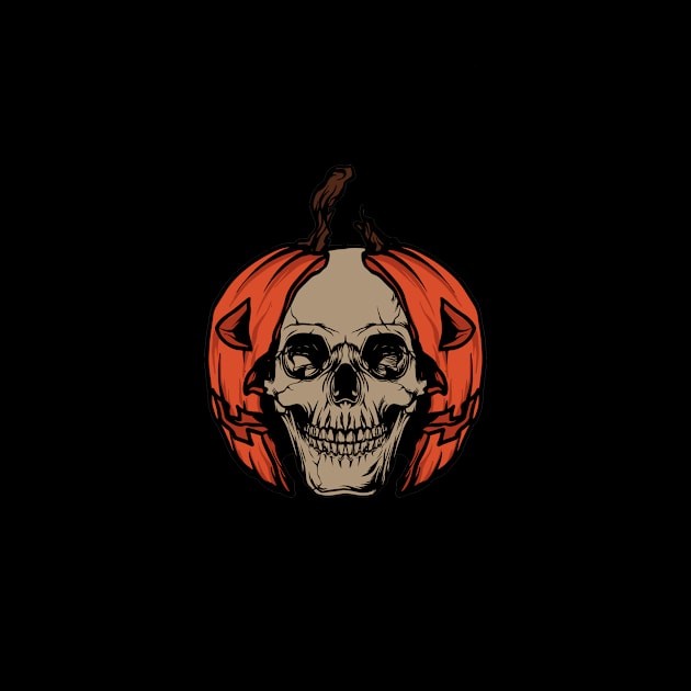 Halloween  Pumpkin Skull by Darth Noob