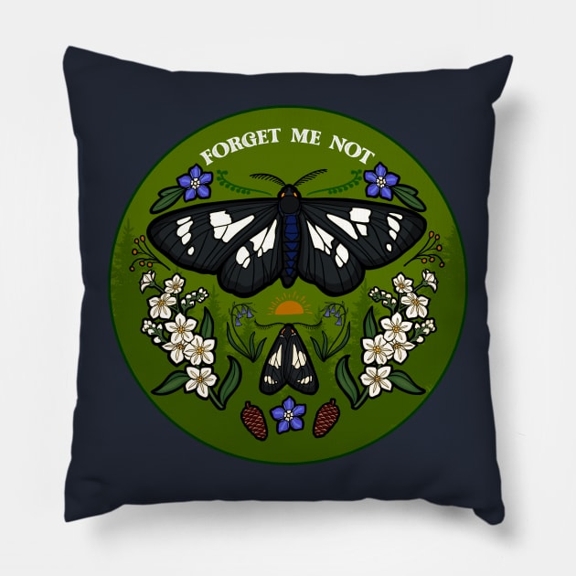 Forget Me Not Pillow by CattGDesigns