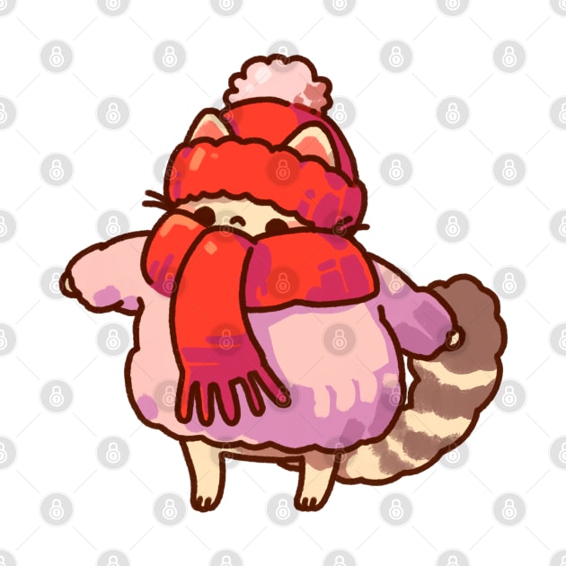 Kitty Bundled up in a Huge Winter Coat by vooolatility