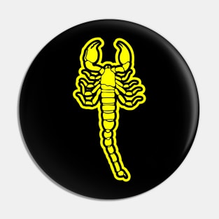 cool yellow scorpion Pin