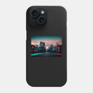 Tokyo City Street View With Neon signs / Tokyo, Japan Phone Case