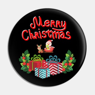 Merry Christmas Santa Gifts Pin