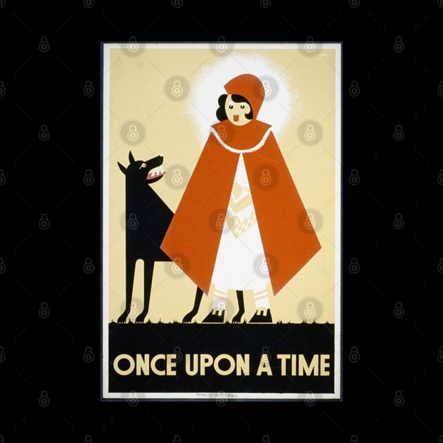 Vintage Little Red Riding Hood - WPA Poster by Slightly Unhinged