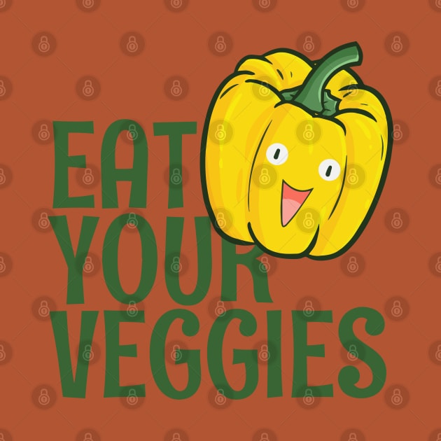 Eat Your Veggies - Yellow Bell Pepper by Jocularity Art