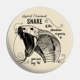 Spirit animal - Snake black Pin