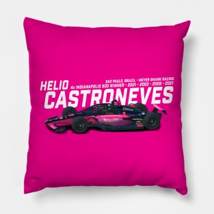 Helio Castroneves 2021 Indy Winner (white) Pillow