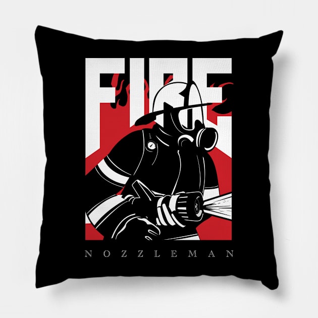 Fire Set No. 2 - Nozzleman Pillow by The Fire Place