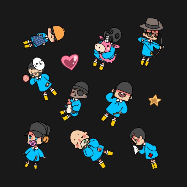 TF2 kiddies Stickers by Velvetcat09