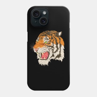 Big Paper Tiger Japanese Drawing Cool Black Phone Case