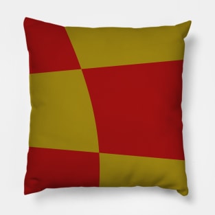 retro red and yellow 1960's design Pillow