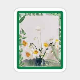 Spring narcissus Magnet