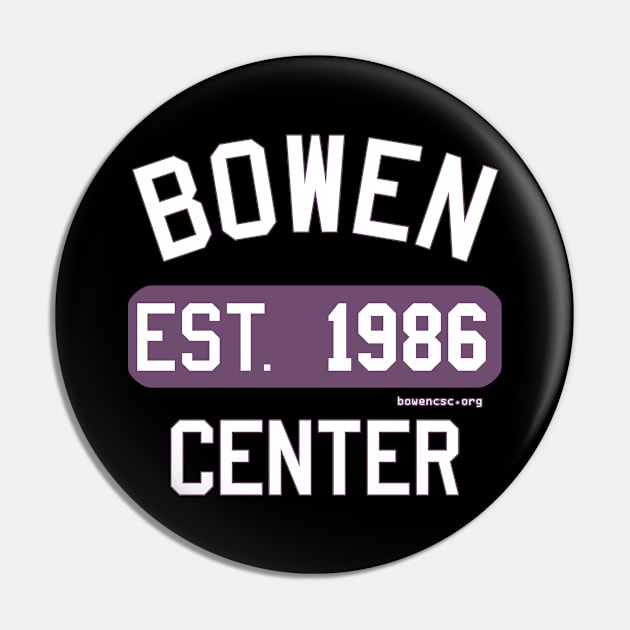 Bowen Center 1986 (Purple White Full) Pin by The Bowen Center