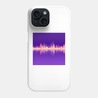 Purple Audio Wave Mountains Phone Case