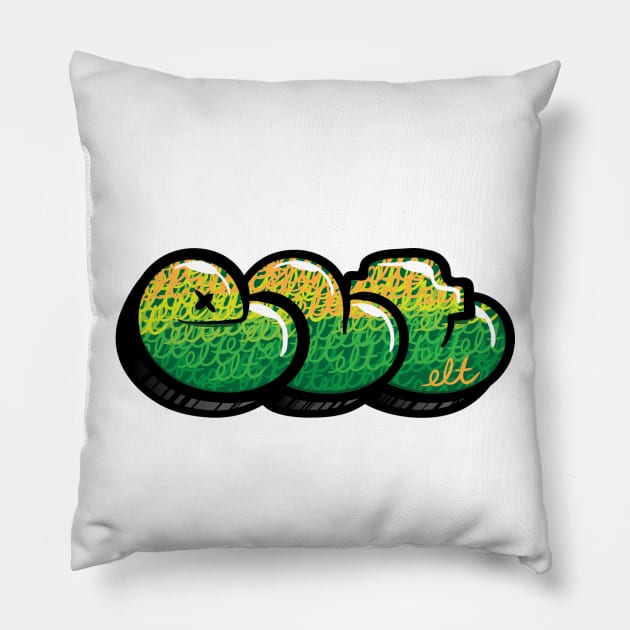 ELT Graffiti Gradient Fill Pillow by ELTClothing