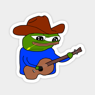 Cowboy Pepe Playing Guitar Magnet