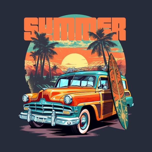 Summer Surf Woodie by DavidLoblaw