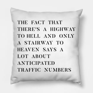Highway to Hell vs. Stairway to Heaven Pillow