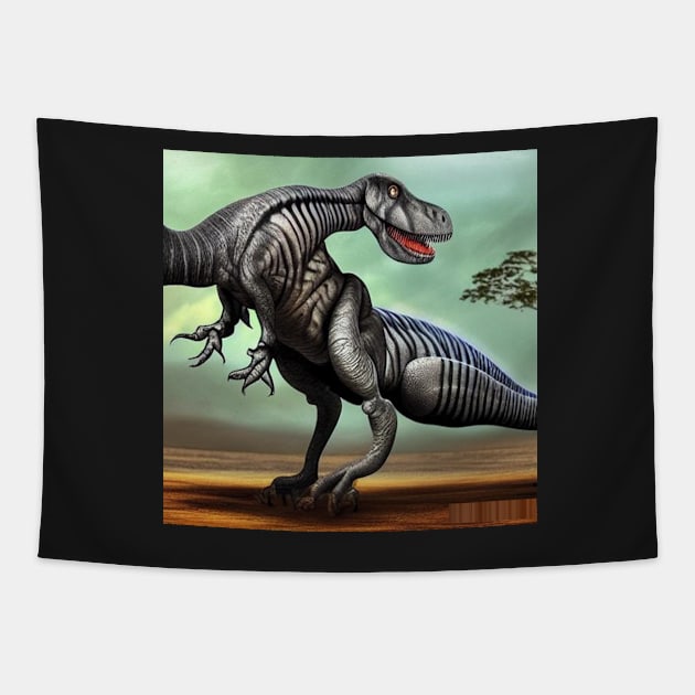 alien dinosaurs Tapestry by felipequeiroz