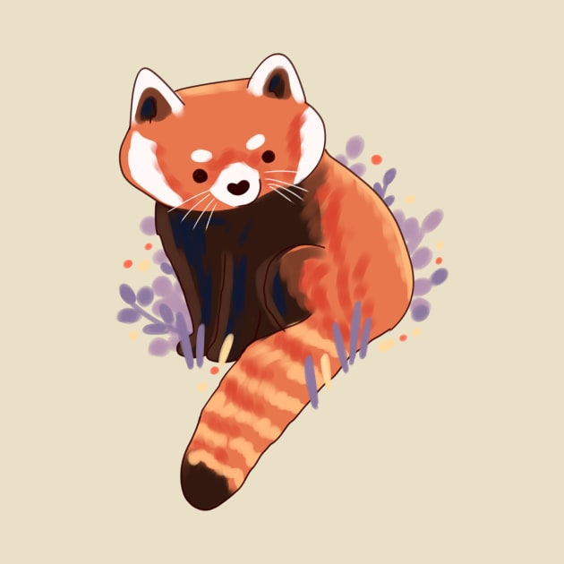 Red panda illustration by Mayarart