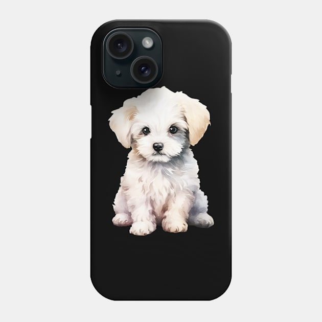 Puppy Bichon Frise Phone Case by DavidBriotArt