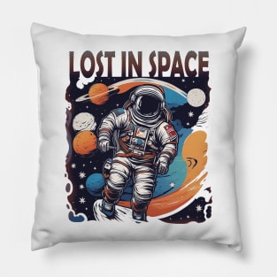 lost in space (flying astronaut) Pillow