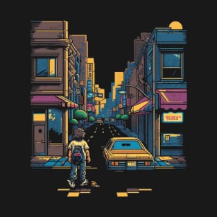 Welcome Street Pixel Art T-Shirt