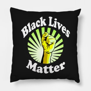 Yellow Fist Black Lives Matter BLM Pillow