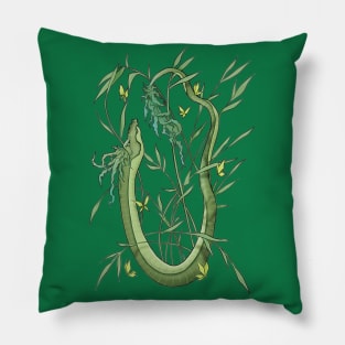 Bamboo Dragon Pillow