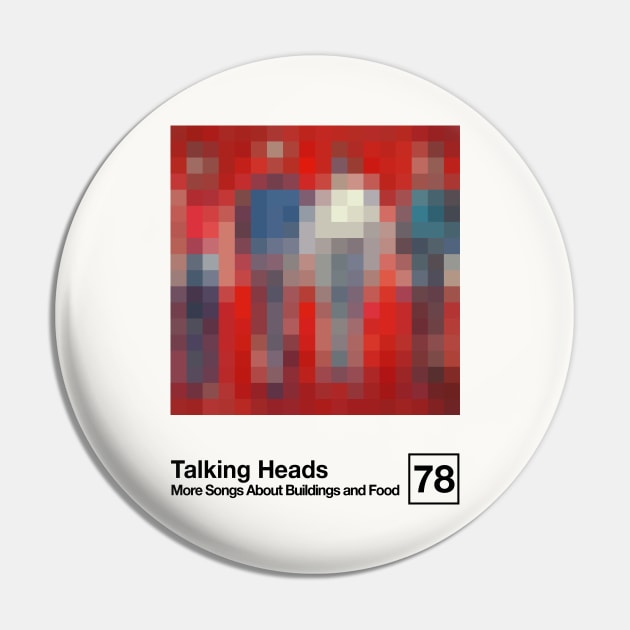 Talking Heads / Minimalist Style Graphic Artwork Design Pin by saudade