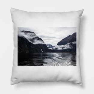 Milford Sound, New Zealand Pillow
