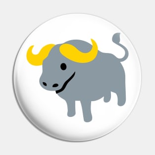 Grey Bull Icon Emoticon Pin