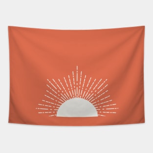 Sun rays orange Tapestry