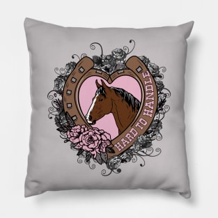 Horse Lover Funny Hard To Handle Pillow