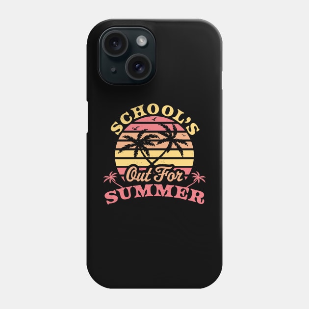 Schools Out For Summer End of the Year Teacher Summer Phone Case by OrangeMonkeyArt