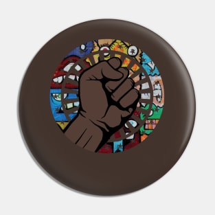 90s Hip Hop Music Black Pride Fist Melanin 90s Throwback BLM Black Pride Pin