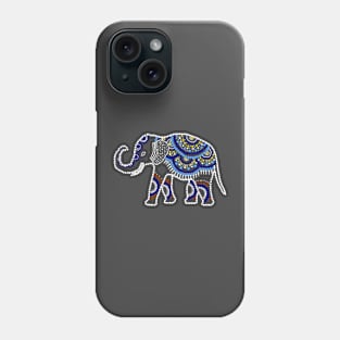 Elephant decorated with multi-colored pearls Phone Case