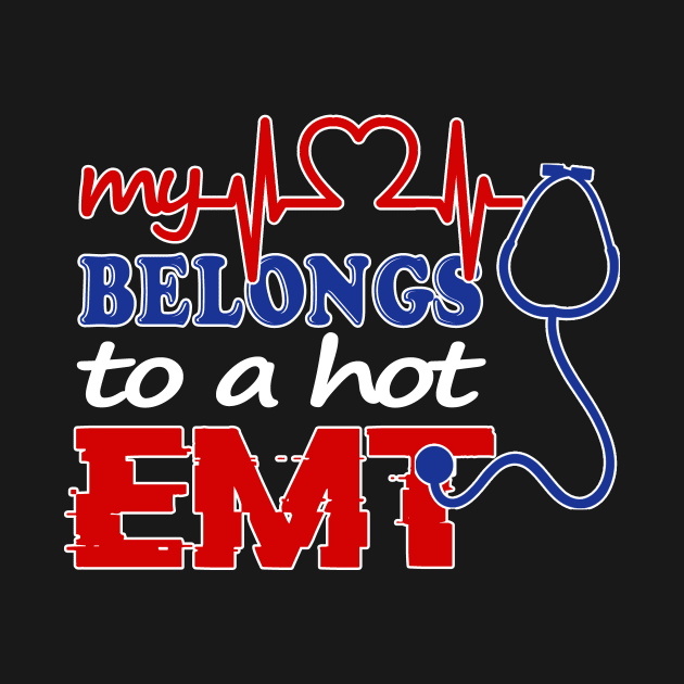 My Heart Belongs To Hot EMT Sweater I Love My EMT Paramedic by blimbercornbread