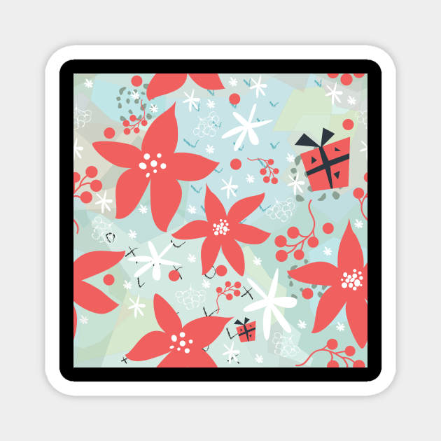 Sweet poinsettia Magnet by Creative Meadows