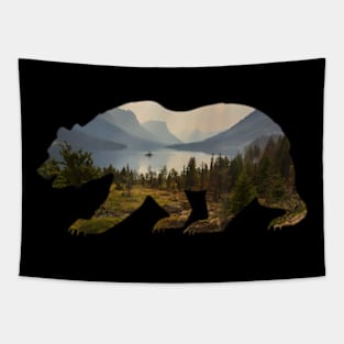 Preserve & Protect Vintage National Park Bear Wildlife Tapestry