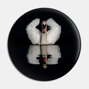 Swan on Black Pin