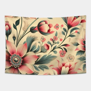 Pink Flowers Tapestry