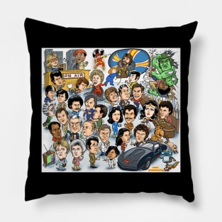 Battle of the Network Shows Caricatures Pillow