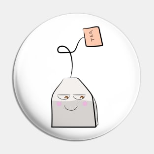 Tea bag. Smile Pin