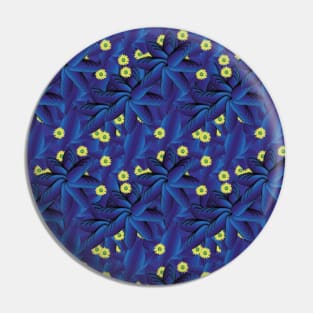 Blue Leaf Pattern Pin