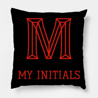 Letter M Letter Art Pillow