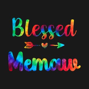 Blessed Memaw Tie Dye Graphic Mother's Day Gift T-Shirt