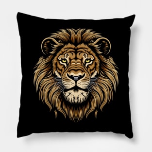 Fierce Gaze Of The Lion Pillow